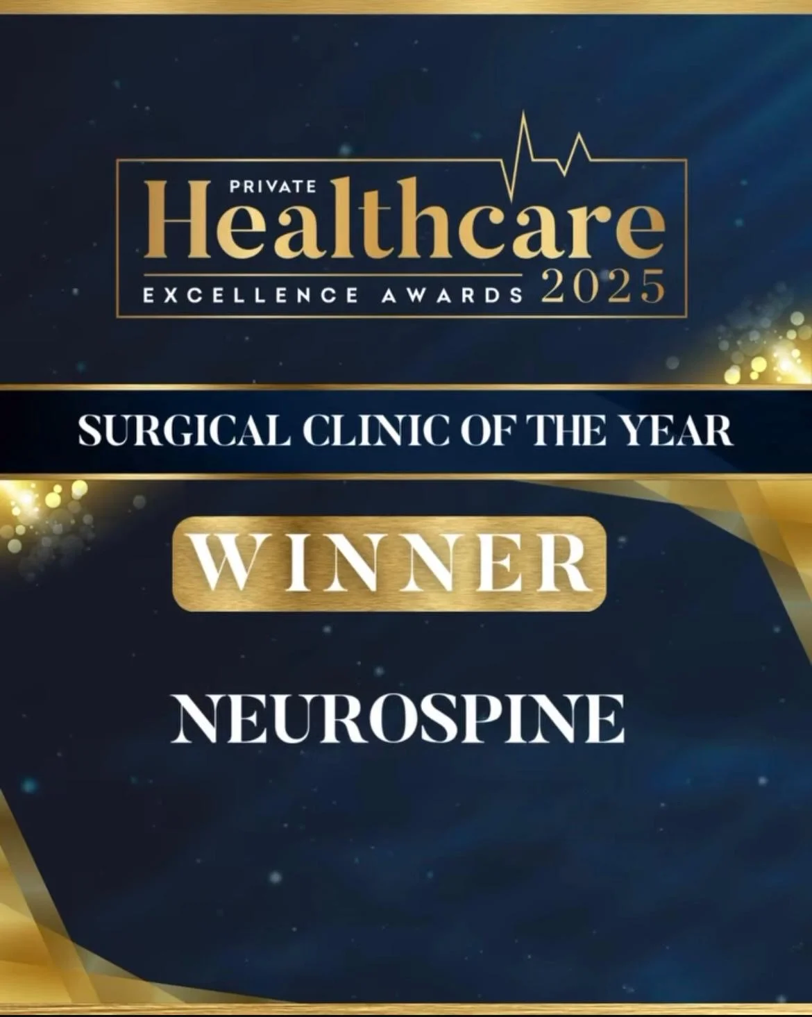 Neurospine Ireland - Surgical Clinic of the Year Winner